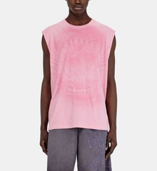 Débardeur en coton avec motif ton sur ton Diesel