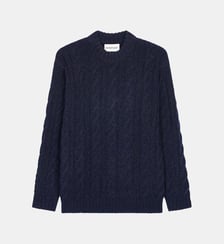 Pull col rond à torsades Bompard