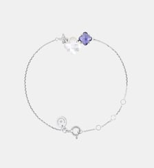 Bracelet, iolite, diamants, nacre blanche, or blanc Morganne Bello