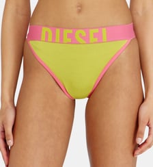 Lot de trois strings stretch en coton multicolore Diesel