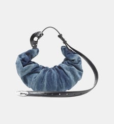 Grab-D S-Petit sac hobo froissé en denim traité Diesel