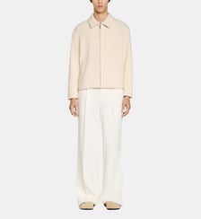Blouson effet tricot col classique Sandro