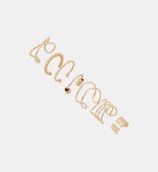 Set de 7 ear cuffs dorés Balaboosté
