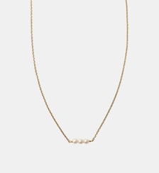 Collier en argent 925 plaqué en or jaune 18K avec des perles Aristocrazy