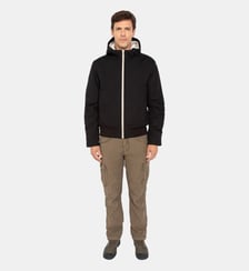 Blouson droit court Bluster2 à capuche Schott