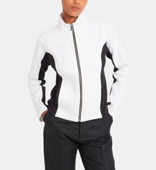 blouson Orlando en coton blanc et noir Agnès b.