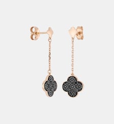 Boucles d'oreilles, diamants noirs, or rose Morganne Bello