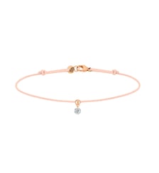 Bracelet Cordon BB - Diamant solitaire 0,10ct - Or rose 750‰ La Brune & La Blonde