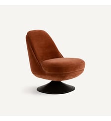 Fauteuil pivotant en velours AM.PM