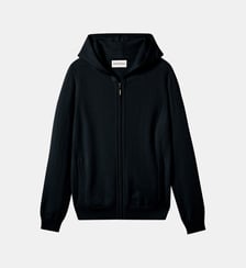 Sweat droit zippé à capuche en cachemire  Bompard