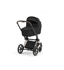 Poussette PRIAM 4 châssis Rose Gold avec nacelle  Sepia Black Cybex