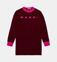 Mini-robe en maille de cachemire Marni