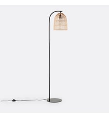 Lampadaire en métal fer et rotin La Redoute Interieurs