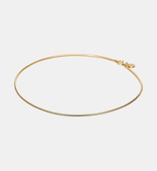 Chaîne de queue de souris argentée 925 plaquée en or jaune 18K Aristocrazy