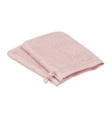 Lot de 2 gants de toilette en coton bio, DOUCEUR NATURE Blanc Cerise