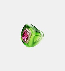 Bague cocktail Dulcis, Taille coussin, Pavé, Multicolore Swarovski