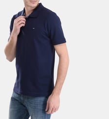 Polo droit en coton piqué stretch Eden Park