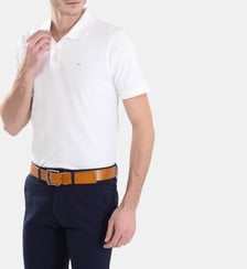 Polo droit en coton piqué stretch Eden Park
