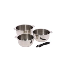 Coffret de 3 casseroles Tulipe Cristel