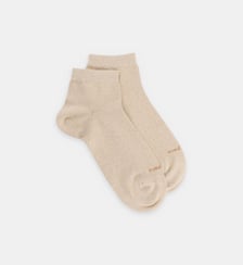 Socquettes en coton mélangé Doré Doré