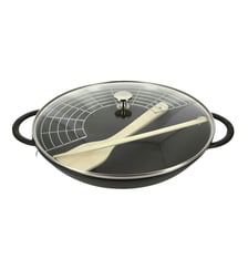 Wok en fonte avec couvercle 37 cm Staub