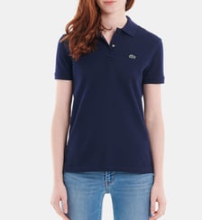 Polo droit manches longues coton piqué logo Lacoste