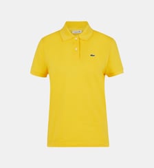 Polo droit manches longues coton piqué logo Lacoste