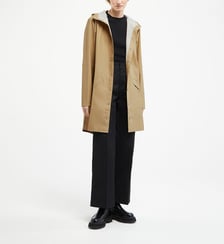 Imperméable mi long enduit capuche Rains
