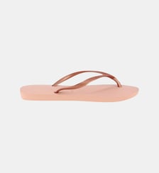 Tongs slim unies brides métallisées Havaianas