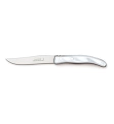 Couteau à steak BERLINGOT acier & manche nacrine blanc Dozorme