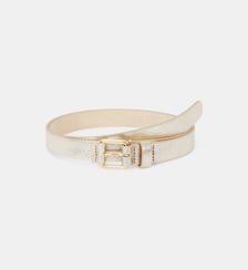 Ceinture fine Hicat croûte de cuir Galeries Lafayette
