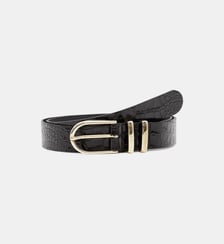 Ceinture moyenne Hiesty cuir ou poils ras Galeries Lafayette