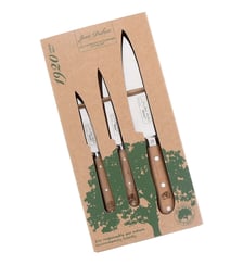 3 couteaux de cuisine 1920 acier & bois de chêne Jean Dubost