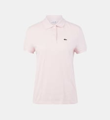 Polo droit manches longues coton piqué logo Lacoste