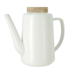 Théière Enzo porcelaine blanc avec couvercle acacia 1,2L Ogo Living