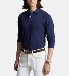 Polo slim coton piqué manches longues Polo Ralph Lauren