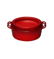 Cocotte ovale fonte émaillée rouge Ø32 cm 7,2 l Le Creuset