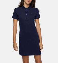 Robe polo slim courte coton piqué stretch Lacoste