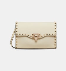 Petit Sac À Bandoulière Rockstud En Veau Grainé Valentino Garavani
