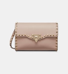 Petit Sac À Bandoulière Rockstud En Veau Grainé Valentino Garavani