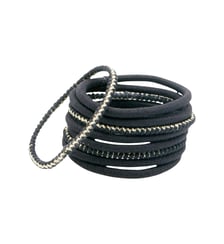 Lot de 9 élastiques épais noir et lurex Bachca