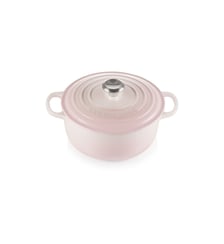 Cocotte ronde fonte émaillée shell pink Ø24 cm 4,2 l Le Creuset