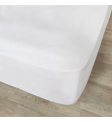 Drap housse molleton de coton blanc 230 gr/m² Lasson
