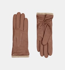 Gants Clubby cuir doublure cachemire Galeries Lafayette