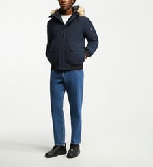 Blouson Keyburn court rembourré capuche effet fourrure Schott