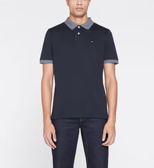 Polo droit coton piqué à bords contrastants Eden Park
