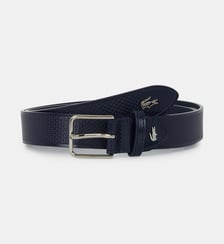 Ceinture fine siglée cuir Lacoste