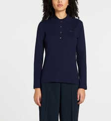 Polo slim piqué stretch manches longues Lacoste