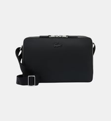 Sac besace crocodile cuir piqué Lacoste