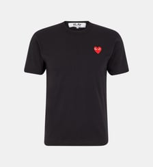 T-shirt droit coton patch coeur Comme des Garçons PLAY